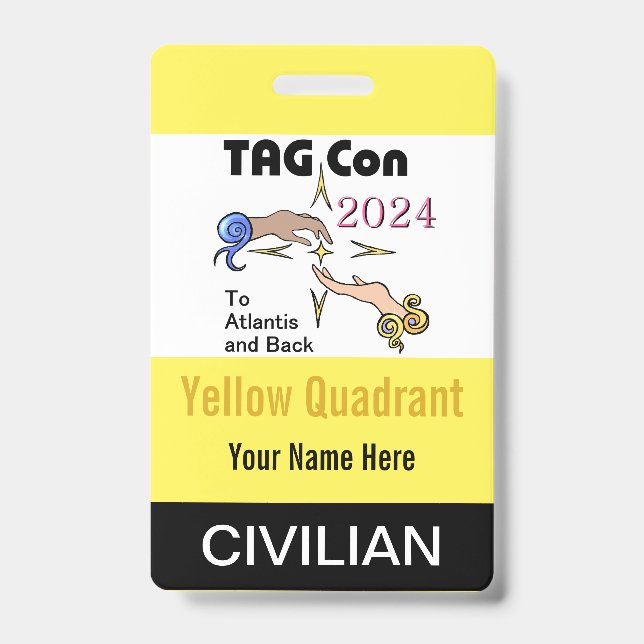 TAG Con 2024 - Quadrante Amarelo - Crachá Civil (Frente)