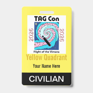TAG Con 2026 - Quadrante Amarelo - Crachá Civil