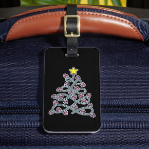 Tag de Bagagem de Árvore de Natal de Skulls