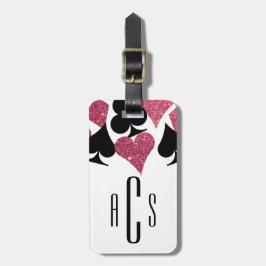 Tag De Bagagem De Las Vegas, Com Minogramas Rosa
