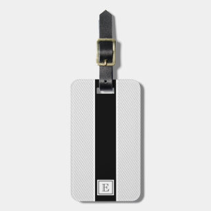 Tag de Bagagem de Preto-Preto Moderno Chic