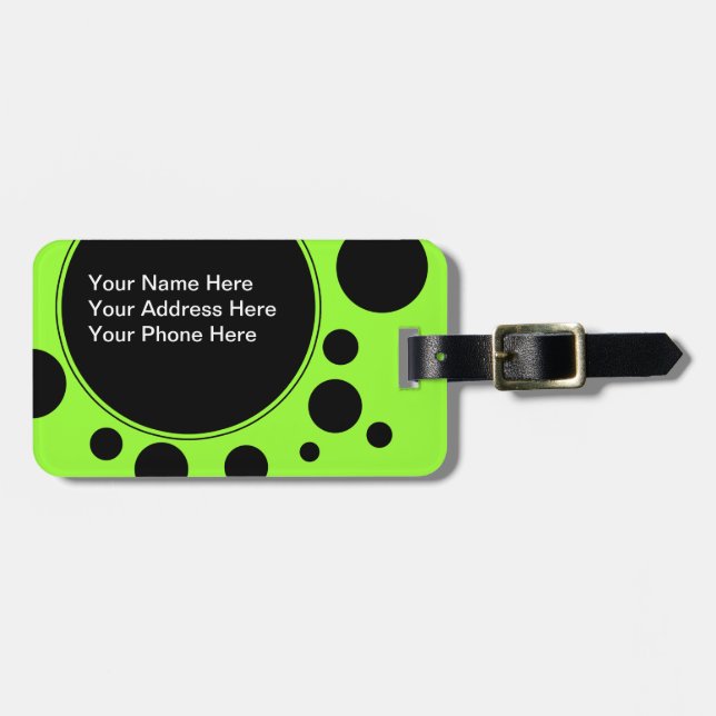 Tag de bagagem feitos sob encomenda femininos (Frente Horizontal)