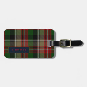 Tag de bagagem JOHNSON Tartan Mens Personalizado
