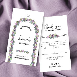 Tag de Boutique Hang Floral Moderna