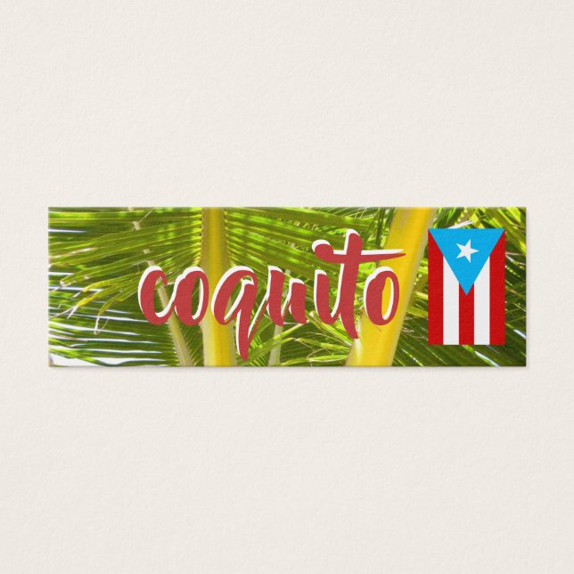 Tag de Coquito Porto-Riquenho com Bandeira (Frente)