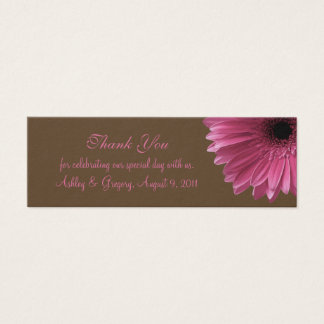 Tag de Favor do Casamento de Gerbera Rosa Daisy