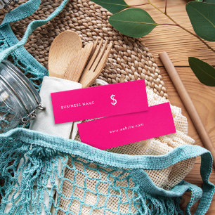 Tag de Preço Rosa Brilhante Na moda Moderno Chic