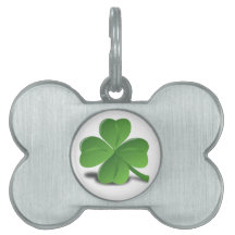 Tag do animal de estimação do trevo do trevo do