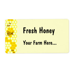 Tag do favo de mel da abelha do mel ou etiqueta de