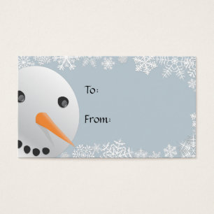 Tag do presente do boneco de neve
