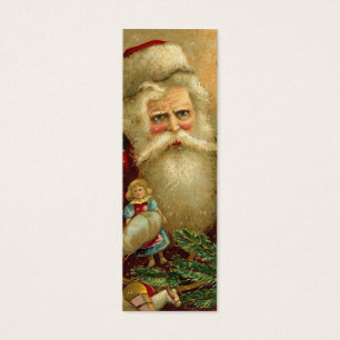 Tag do presente do Natal do papai noel do vintage