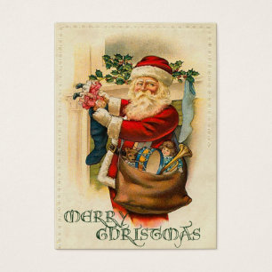 Tag do presente do natal vintage