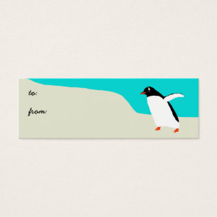 Tag do presente do pinguim