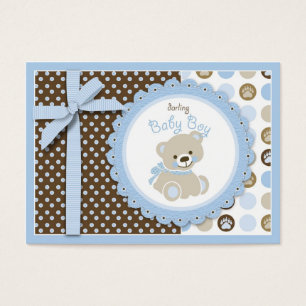 Tag do presente do urso de ursinho do menino