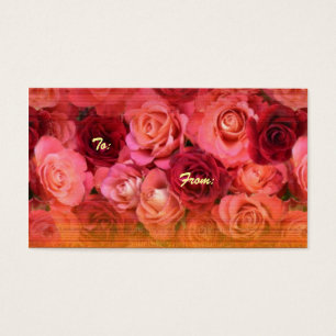 Tag do presente dos rosas