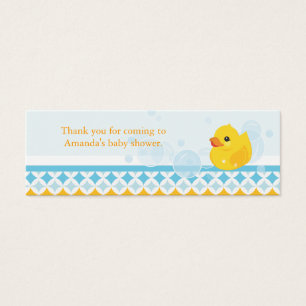 Tag Ducky de borracha do favor do chá de fraldas