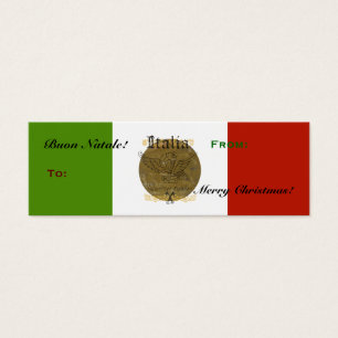 Tag italiano do presente do Natal de Buon Natale