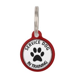 Tag Para Cachorro Cachorro De Serviço Personalizado No Treinamento D
