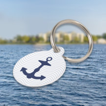 Silhueta De Âncora Azul Do marinho E Informações P
