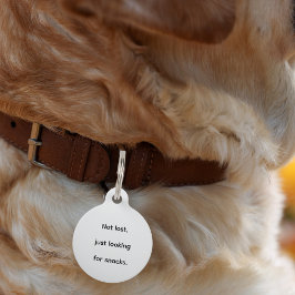Tag Pet Dog Snack Locder Engraçado Humor Personalizado