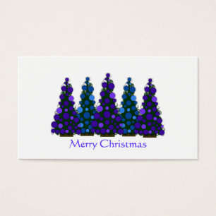 Tag roxo e azul do presente da árvore de Natal