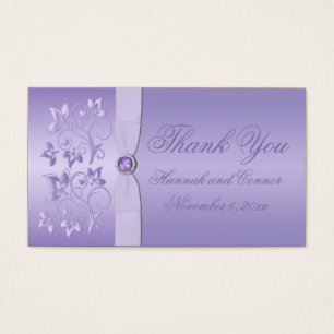 Tag Wedding Jewelled floral do favor da lavanda