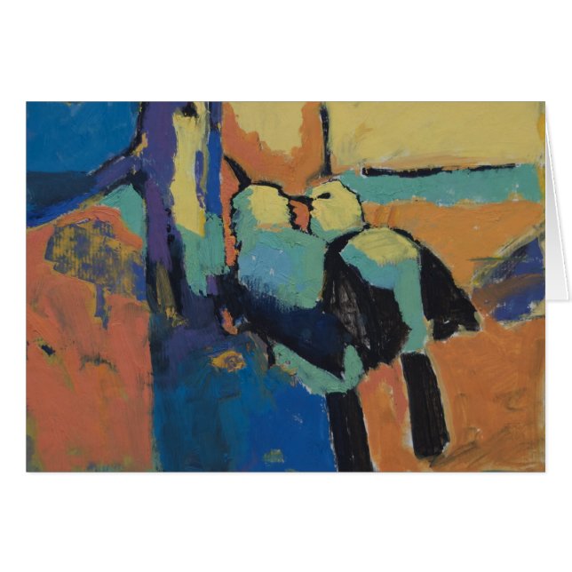 Tagarelas Pied - cartão da arte (Frente Horizontal)