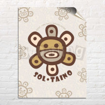 Taino Sun Puerto Rico Wall Art Poster
