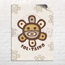 Taino Sun Puerto Rico Wall Art Poster