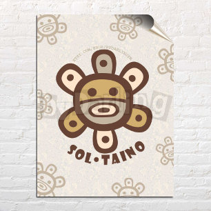 Taino Sun Puerto Rico Wall Art Poster