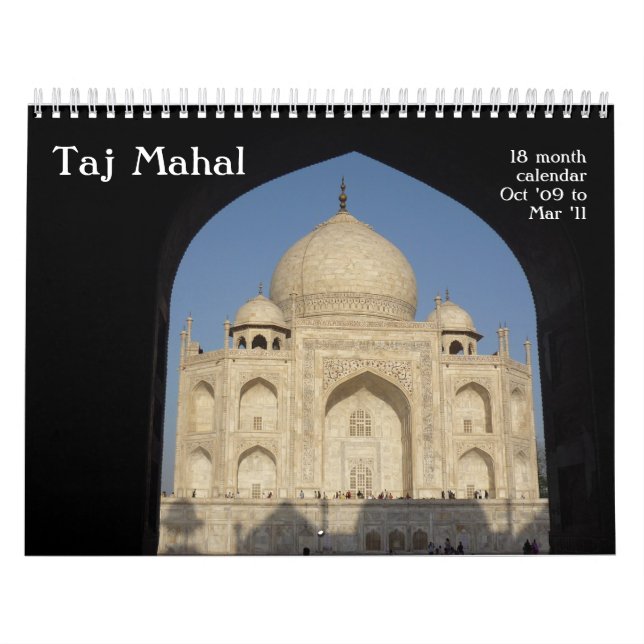 taj mahal 18 meses calendário (Capa)