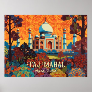 Taj Mahal Agra India Home Office Wall Poster