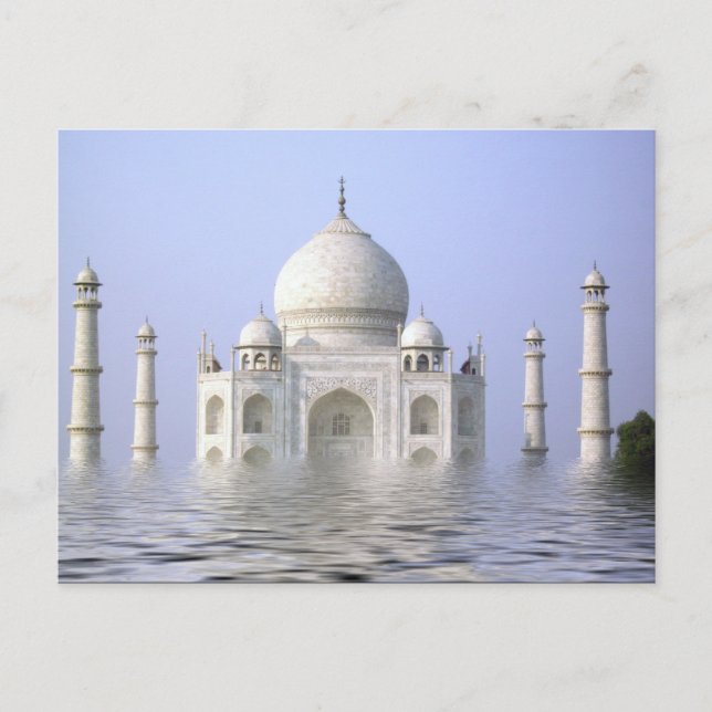 Taj-Mahal com cartão postal de água (Frente)