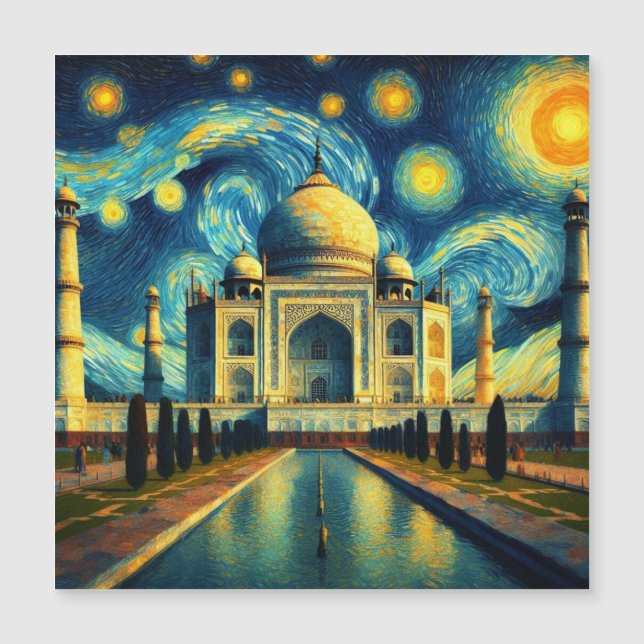 Taj Mahal Índia Noite Estrelada (Frente)