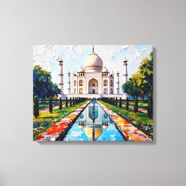 Taj Mahal India Premium Canvas Wall Art (Frente)