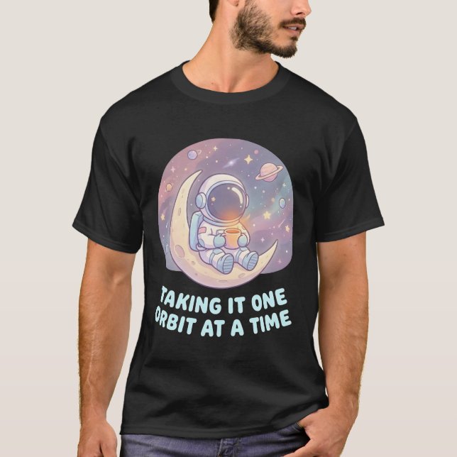 Taking It One Step at a Time Astronaut Men T-Shirt (Frente)