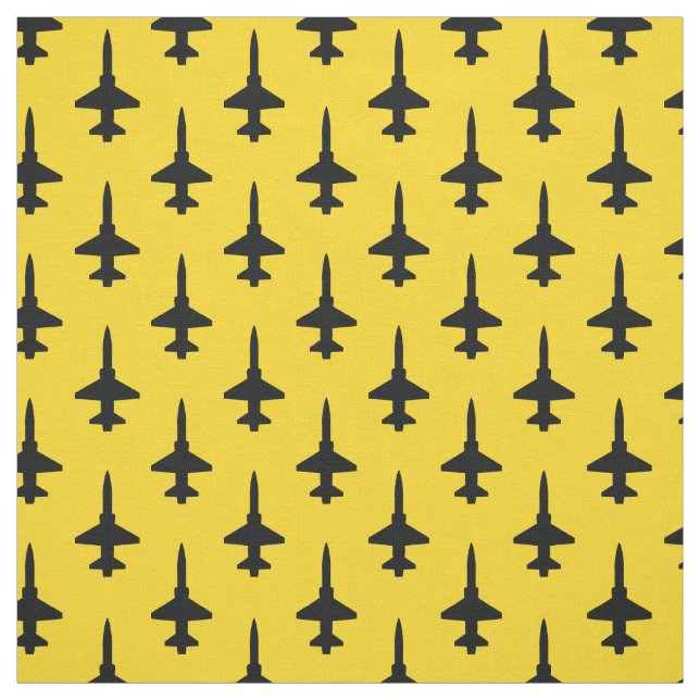 Talão preto T-38 sobre Tecido amarelo (Modelo)