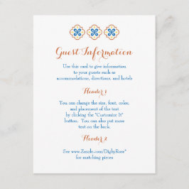 Talavera - Cartão de Informação de Azulejo Espanho