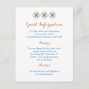 Talavera - Cartão de Informação de Azulejo Espanho