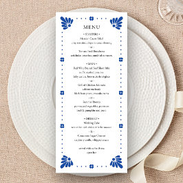 Talavera Mexicano Wedding Menu