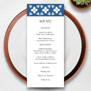 Talavera Style Mexicano Weding Menu Card