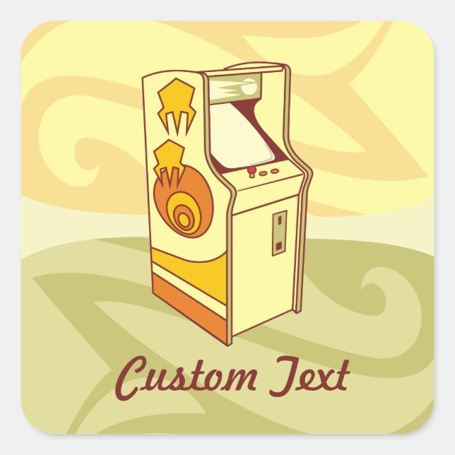 Tall arcade game quadrado adesivo (Frente)