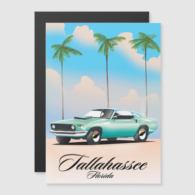 Tallahassee Poster de viagens da Flórida. (Frente/Verso)