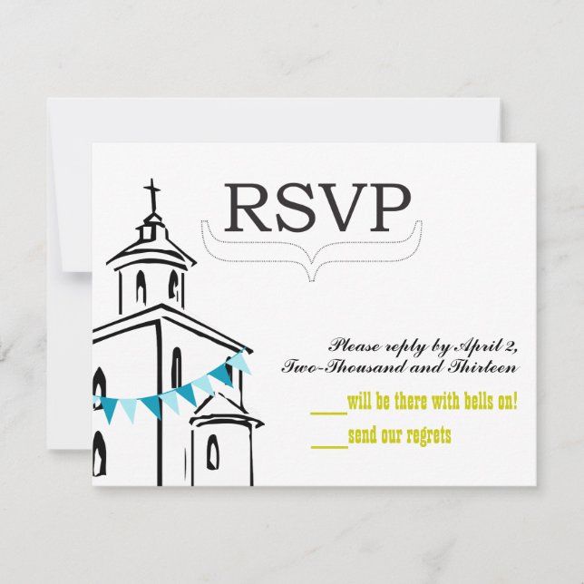 Tamanho de RSVP de Capela para Envelopes de RSVP (Frente)