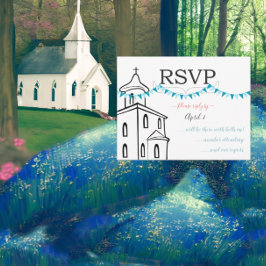 Tamanho de RSVP de Capela para Envelopes de RSVP