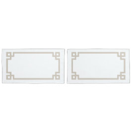 Tamanho do Rei da Fronteira Grego-Chave do bege Cl