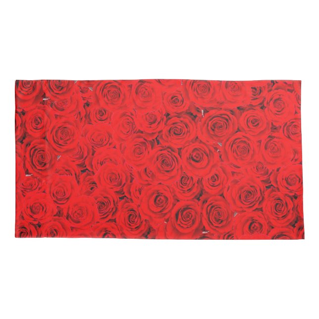 Tamanho do Rei Floral Elegante das Rosas vermelhas (Verso)