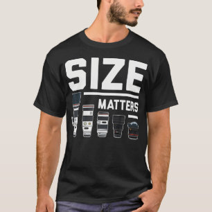 Tamanho Importa Camiseta Engraçada de Fotografia D