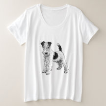 Tamanho Mais Fox Terrier T-Shirt