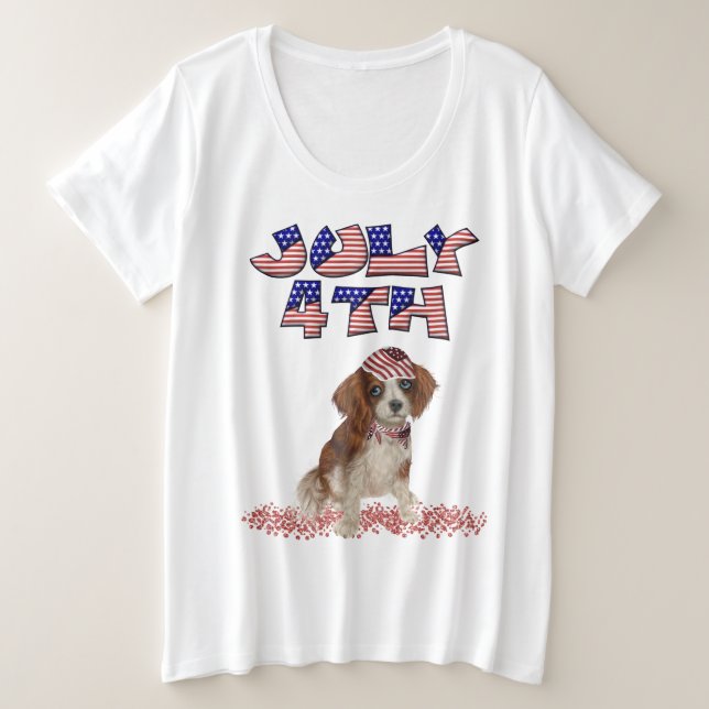 Tamanho Mais Quarto de Camisa de julho (Frente do Design)
